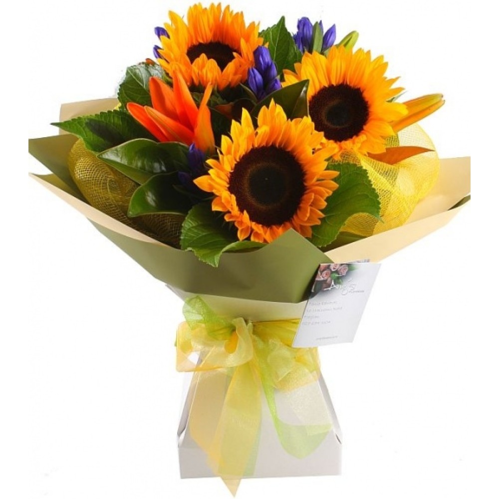 Colorful Sunflower - 3 Stems Bouquet
