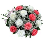 Pink & White Carnations - 12 Stems Bouquet